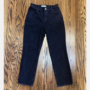 Abercrombie & Fitch 90s Ultra High Rise Straight Jeans in Black - Size 28 Short